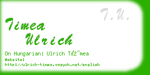 timea ulrich business card